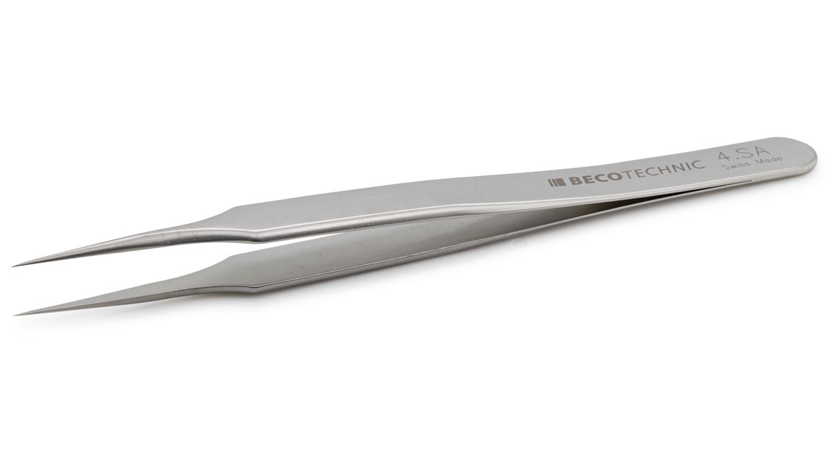 Beco Technic tweezers, Shape 4, Stainless steel, SA, 110 mm