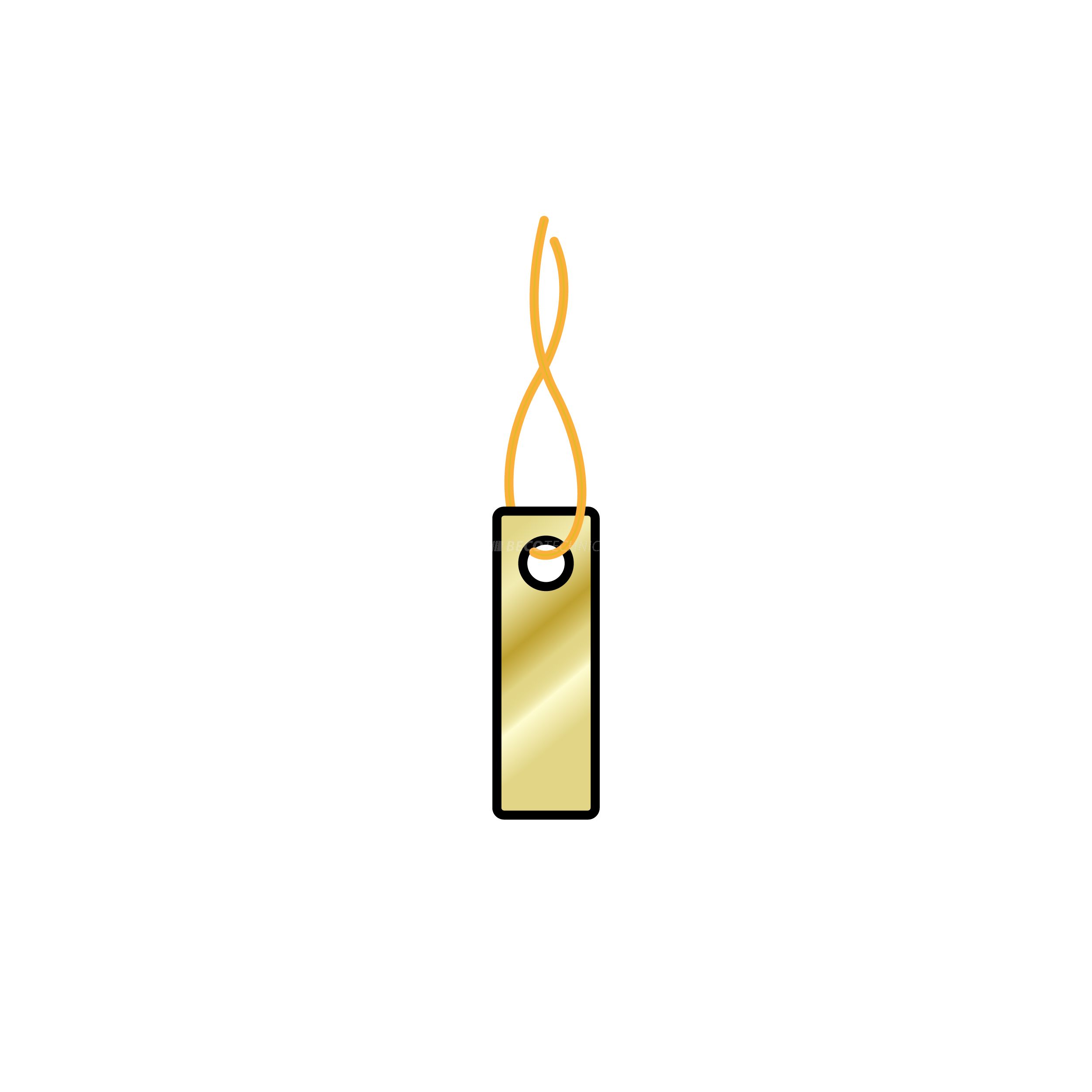 Pack à 100 Metallic-Etiketten gold matt ca. 6 x 13 mm