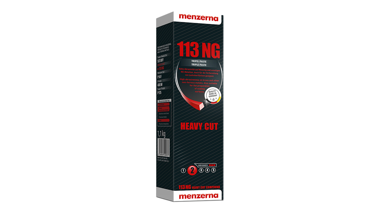 Menzerna 113NG, polijstpasta voor aluminium, messing en non-ferrometalen, bruin, 1,1 kg