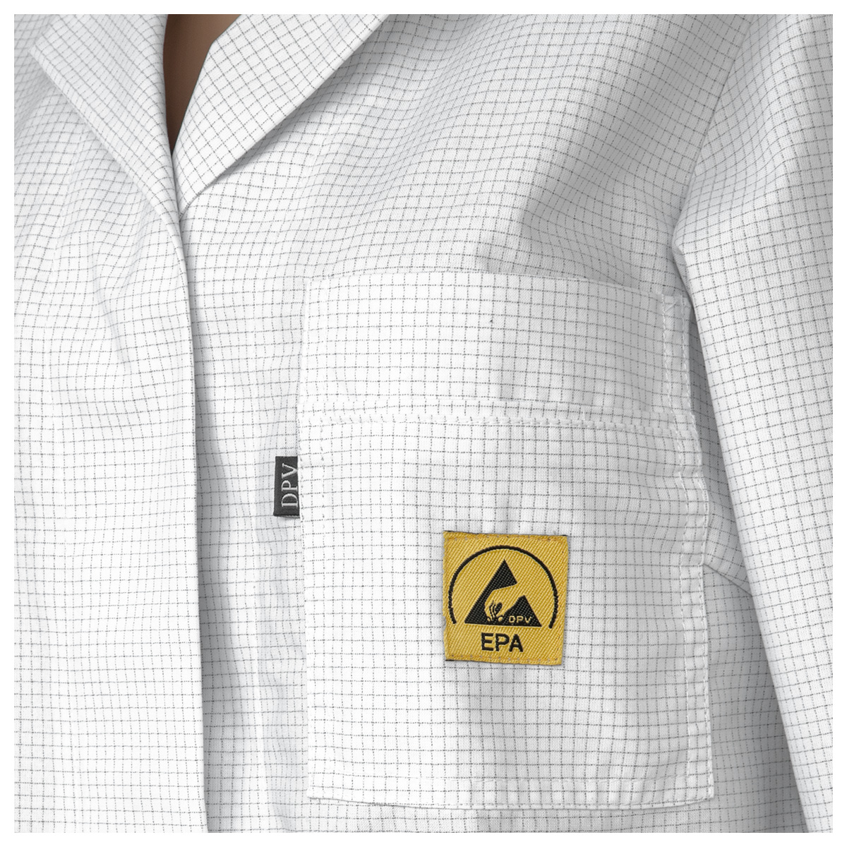ESD-Arbeitsmantel Typ WLW-175, Damenschnitt, Langarm, 3/4 Konfektionslänge, Größe 2XL