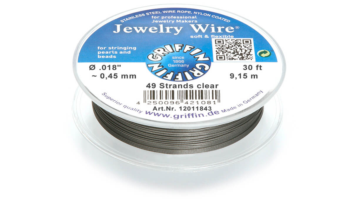 Griffin Jewelry wire, stainless steel, 9,15 m, Ø 0,45 mm
