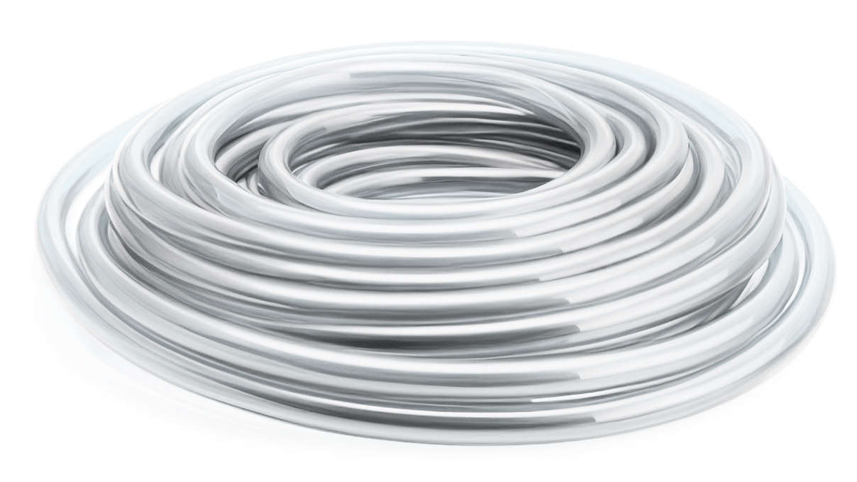 Schlauch für Vakuum und Druckluft, Meterware, transparent, Ø 10 / 12 mm, Polyamid