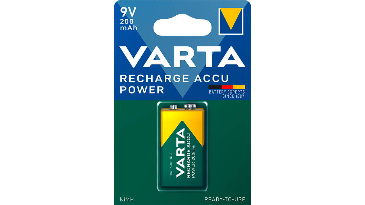 Varta 9V-blok Recharge Accu Power 200 mAh