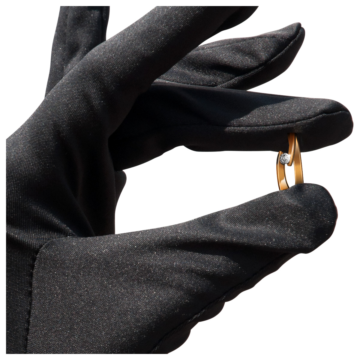 Mikrofaser Handschuh-Paar Haute Couture, schwarz, Größe S
