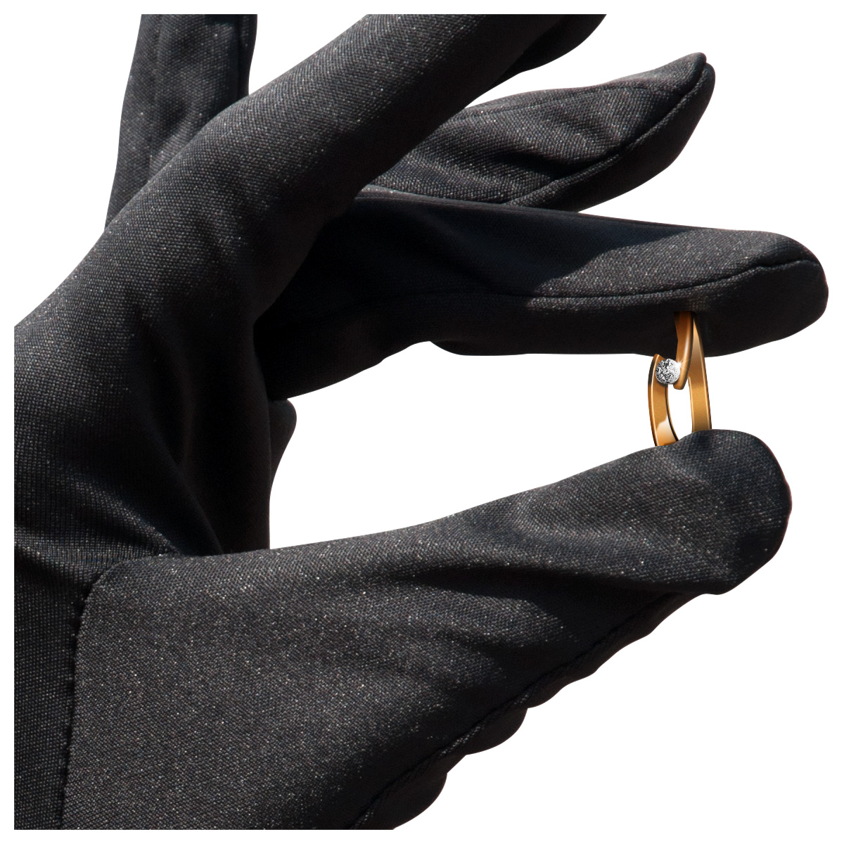 Microfiber gloves Haute Couture, black, size S
