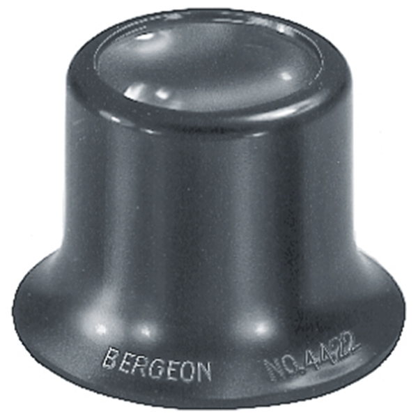 Bergeon 4422-2.5 Uhrmacherlupe, Kunststoffgehäuse, Schraubring innen, 4x Vergrößerung