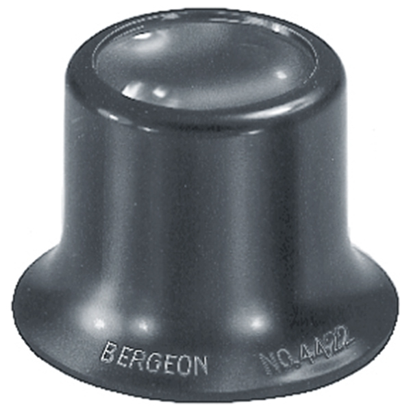 Bergeon 4422-2.5 Horlogemaker loep, kunststofbehuizing, schroefring binnenin, 4x vergroting