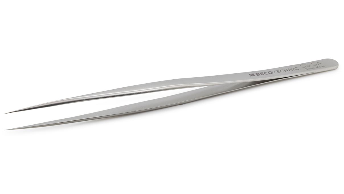 Beco Technic tweezers, Shape SS, Stainless steel, SA, 140 mm