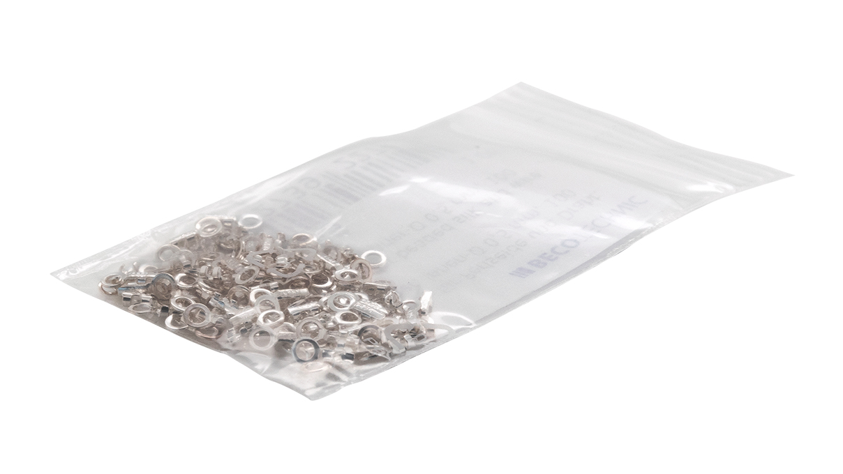Endkappen für Perlseide und Draht, 925/- Silber, Innen-Ø 0,5 mm, 100 Stück