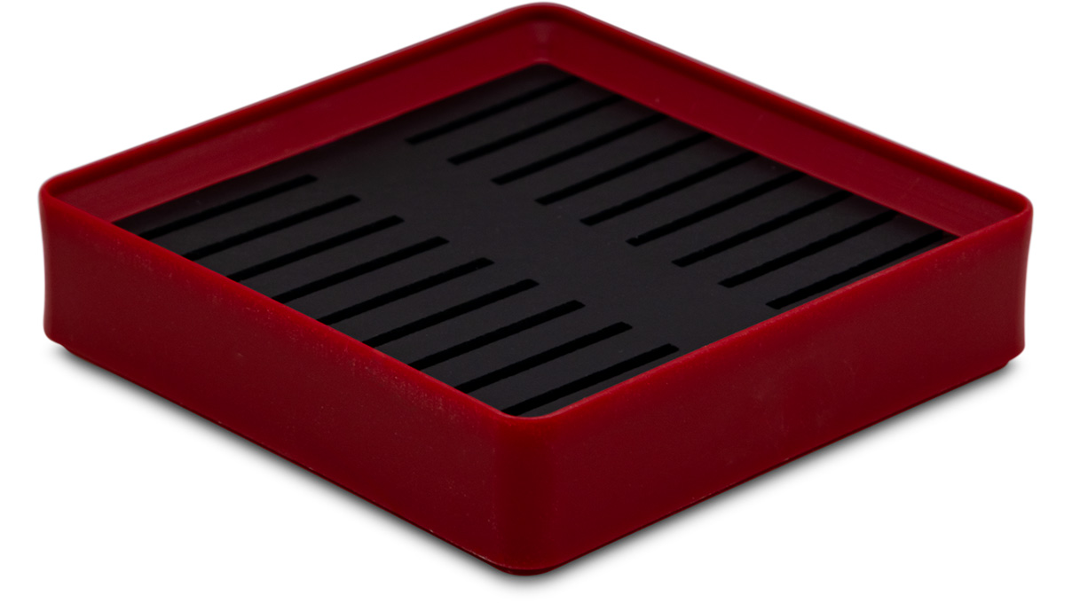 Lecureux Schraubenplatte mit Schlitzen, rot, für Ø 2,5 mm