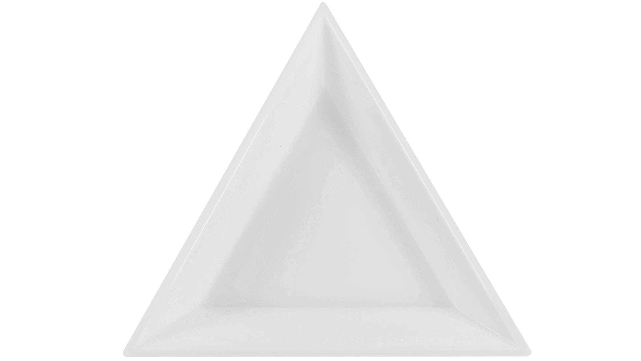 Schalen, Kunststoff, dreieckig, 75 mm, weiß