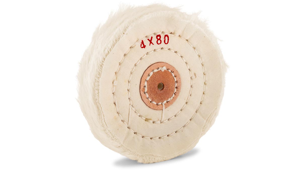 Schwabbelscheibe, Baumwolle, gelb, Ø 100 mm, Breite 25 mm