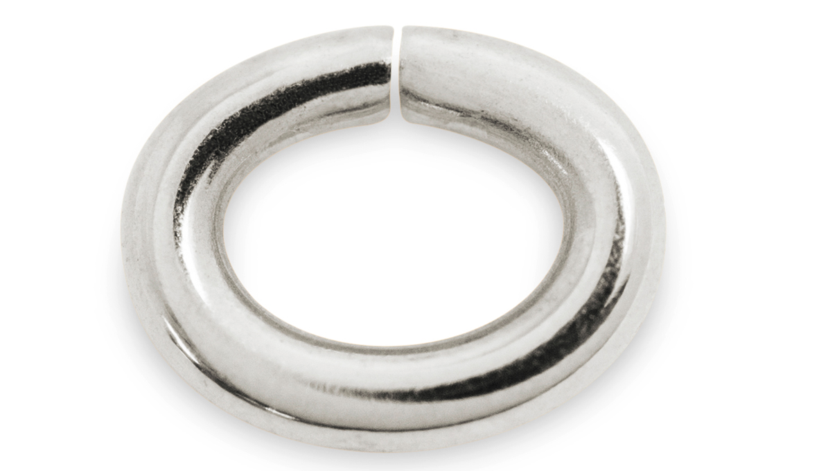 Binderinge, oval, 925/- Silber, Ø 10 mm, Stärke 1,4 mm