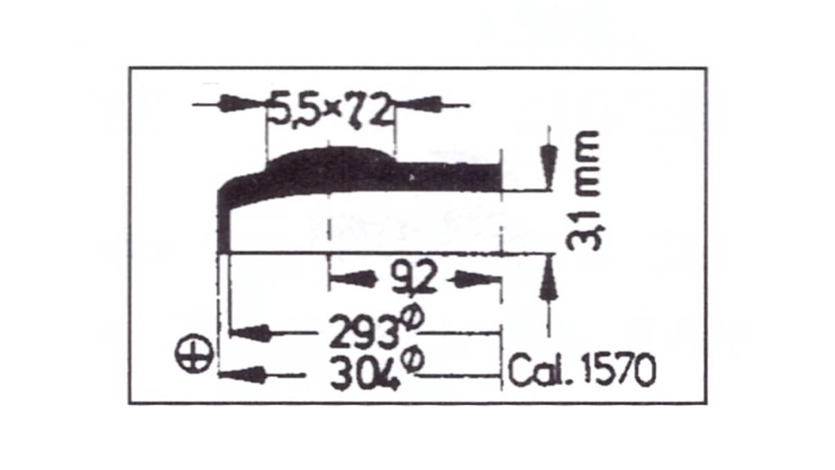 Cristal abatible con lupa Cyclop 114, réplica, plástico, para cal. 1570-1601, Ø 30,4/ 29,3 mm, H 3,1 mm
