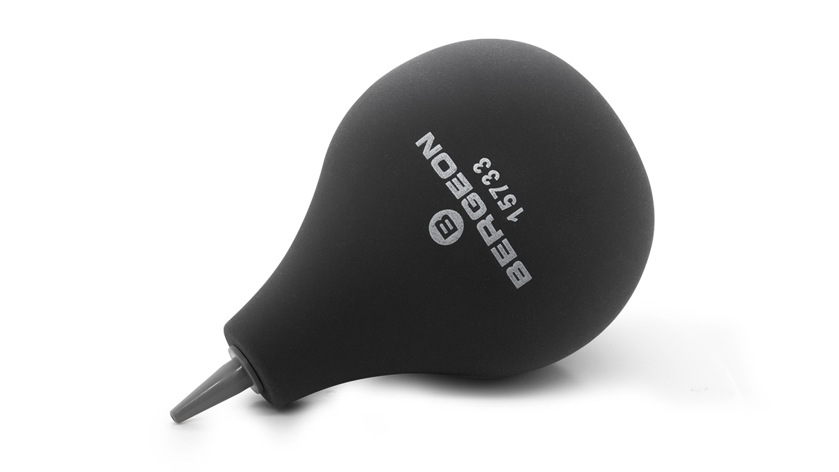 Bergeon 15733 Soplador de caucho, forma de pera, con válvula de aspiración