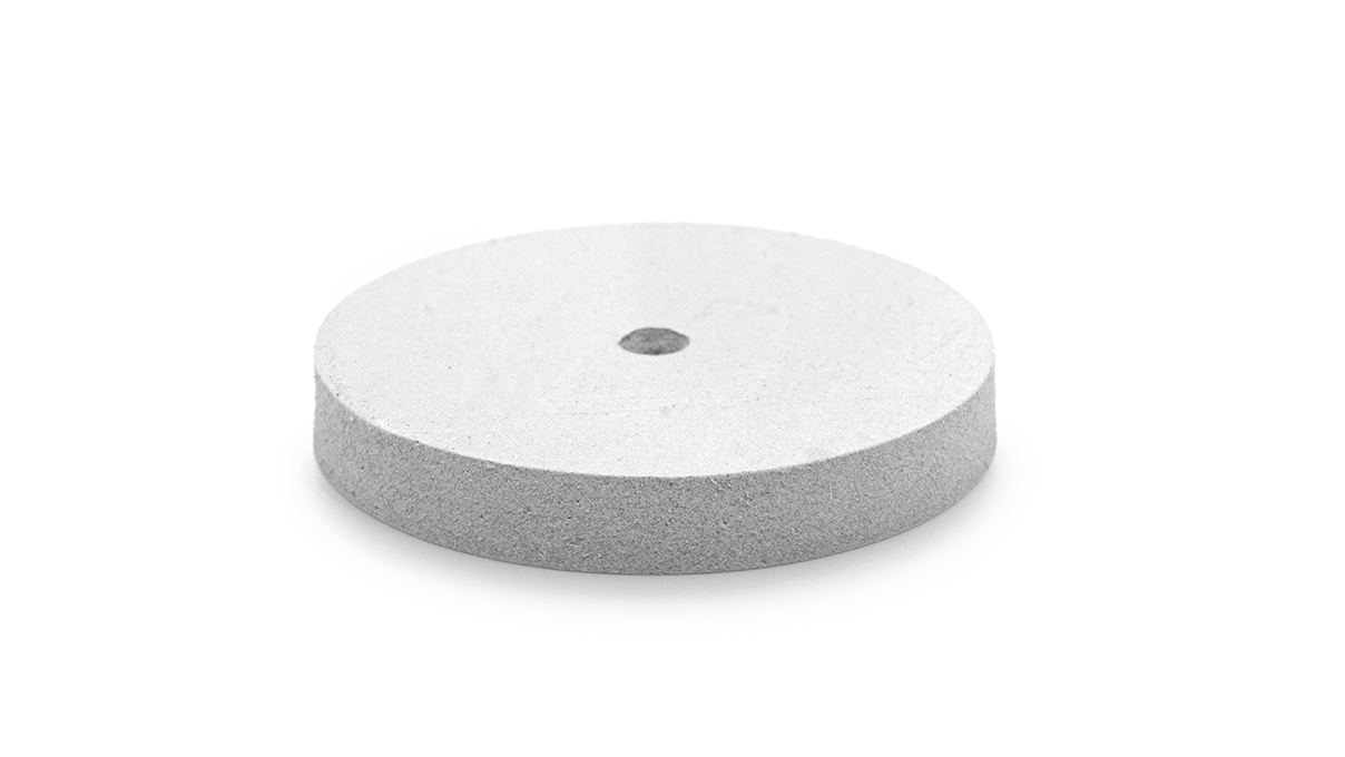 Polisher Universal, white, wheel, Ø 22 x 3 mm, soft, grain coarse