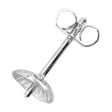 Earring fitting 925/- silver with bowl Ø 6,0 mm