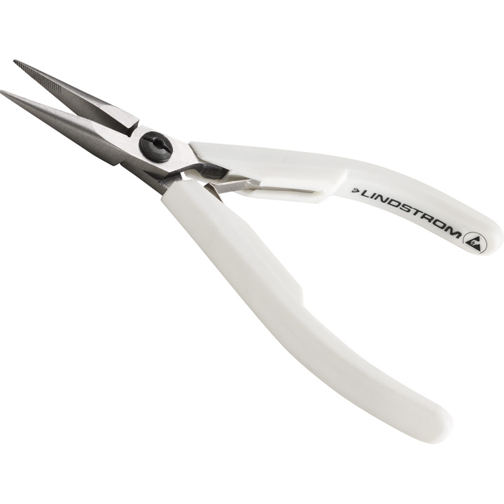 Lindstrom pointed pliers 7891, long jaws, serrated, length 132 mm