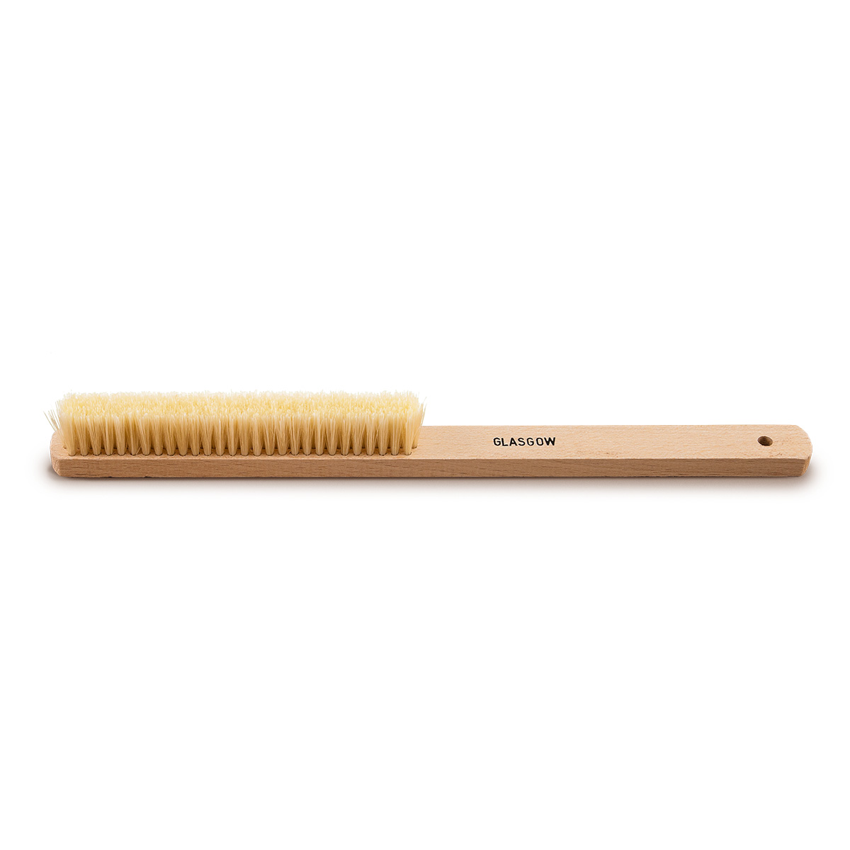 Hand brush Glasgow 4 rows white bristle  260 mm stiff