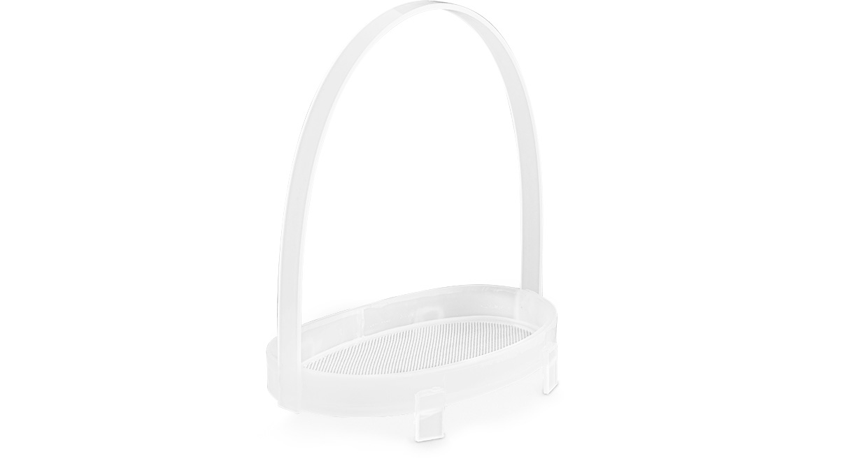 Plastic basket with feet, oval, for Elmasonic, size 30