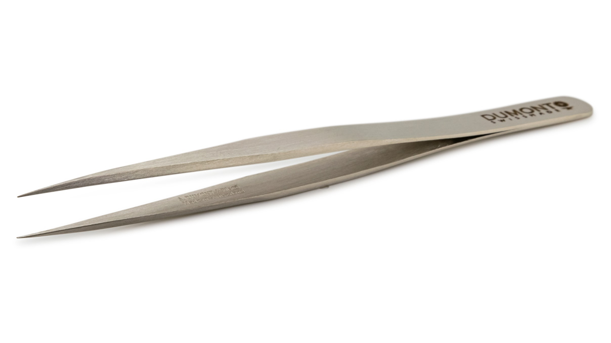 Dumont tweezers, Shape 11, Nickel, 120 mm