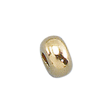 Ketting tussenstuks, holle ringen, 585/- geel goud, glad, Ø 3 x 1,8 mm