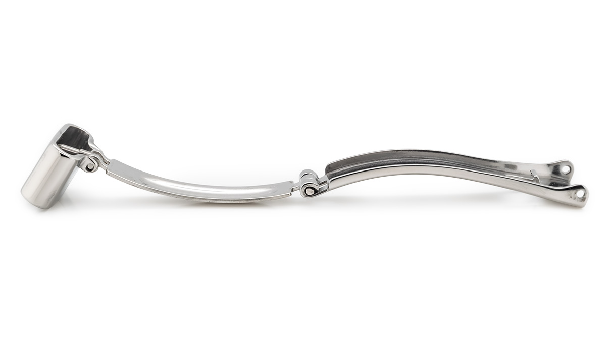 Folding clasp for leather straps, 12 mm, steel