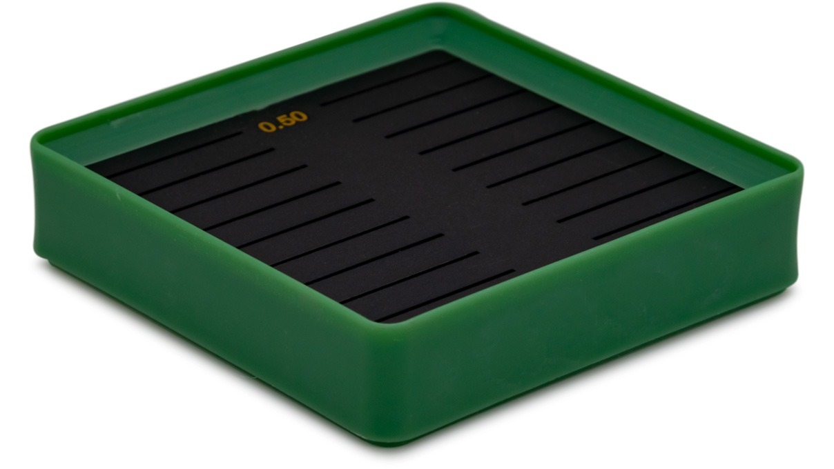 Lecureux Schraubenplatte mit Schlitzen, grün, für Ø 0,5 mm