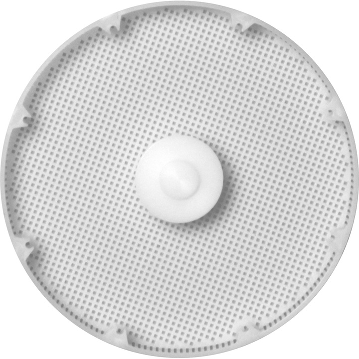 Korb aus Kunststoff, Höhe 8 mm (innen Höhe 6,5 mm), Ø 80 mm, ohne Unterteilung, mit doppelter
Aussenwand, N° 15901 für ACS900 / ACS921