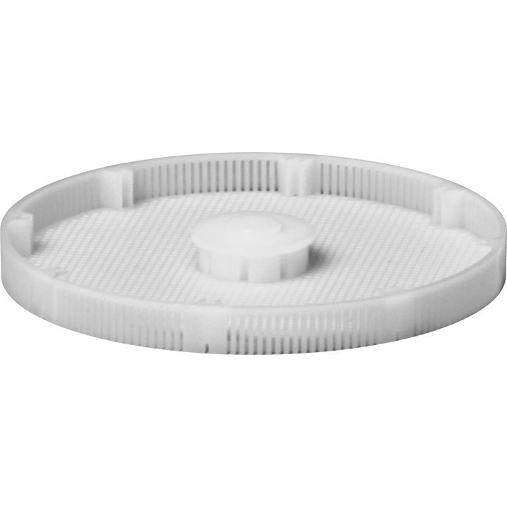 Korb aus Kunststoff, Höhe 8 mm (innen Höhe 6,5 mm), Ø 80 mm, ohne Unterteilung, mit doppelter
Aussenwand, N° 15901 für ACS900 / ACS921