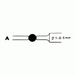Measure tip for micrometer SABI, carbide, Ø 2,00 mm (set)