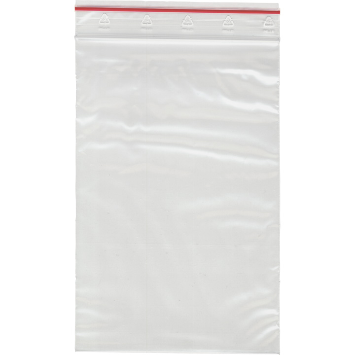 Pack à 100 Druckverschlussbeutel aus Kunststoff ohne Beschriftungsfeld  60 x 40 mm