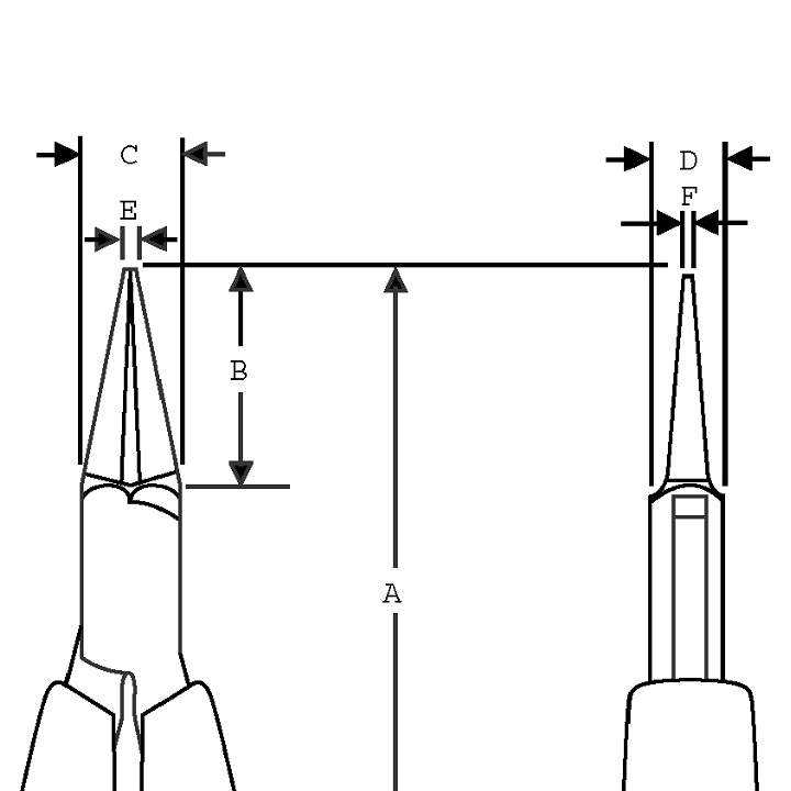 Lindstrom Rundzange ohne Hieb, Länge 120 mm N° 7590