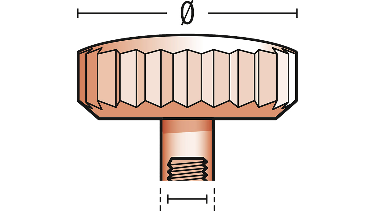 Simple Crown 920 L, 3 Micron rosé, long pipe, Ø 6,3, thread 1,2, non waterproof