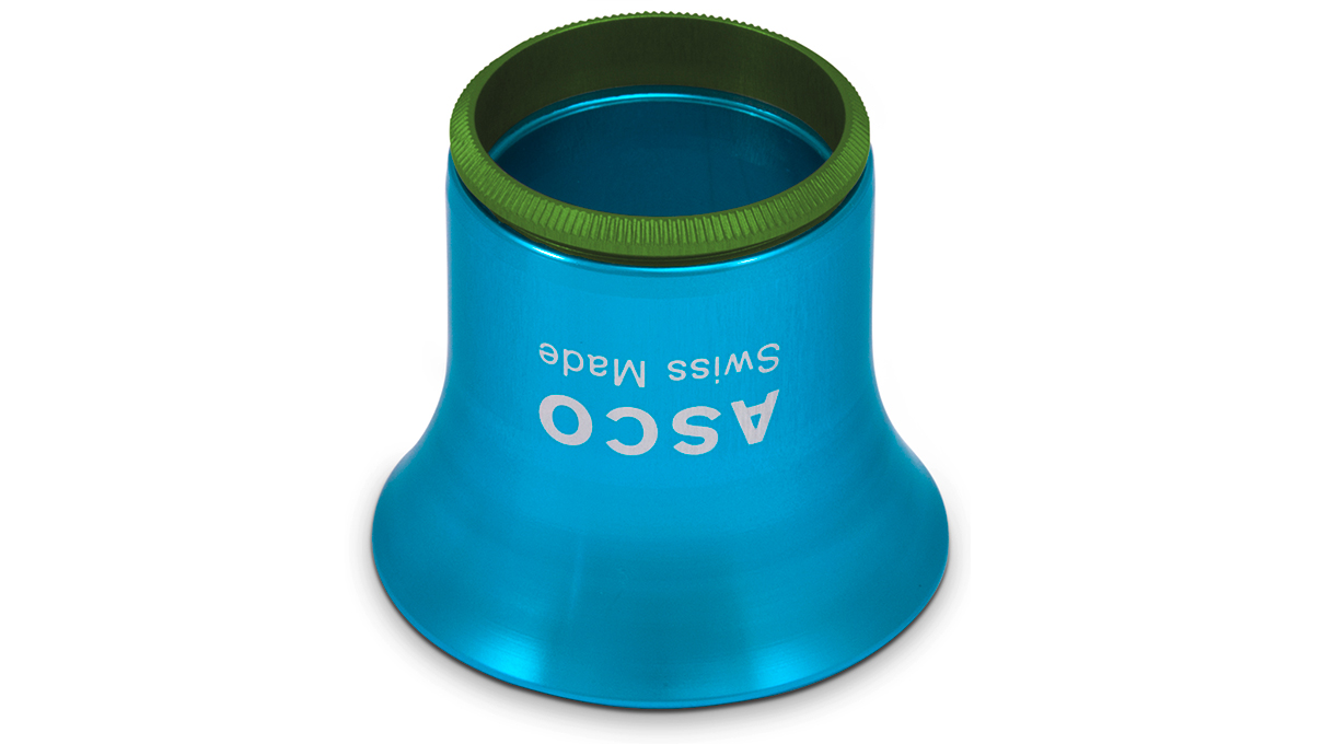 Asco Watchmaker magnifier type Alu, Magnification 10x, Blue