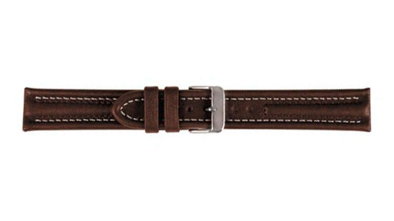 Uhrenband, Arizona Sport, Kalbsleder, 18 mm, Braun, Schließe Edelstahl