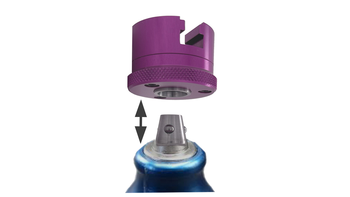 Poliergriff mit Clip-System, ohne Bohrfutter, ohne Spannbacken Poliergriff mit Clip-System, ohne Bohrfutter, ohne Spannbacken