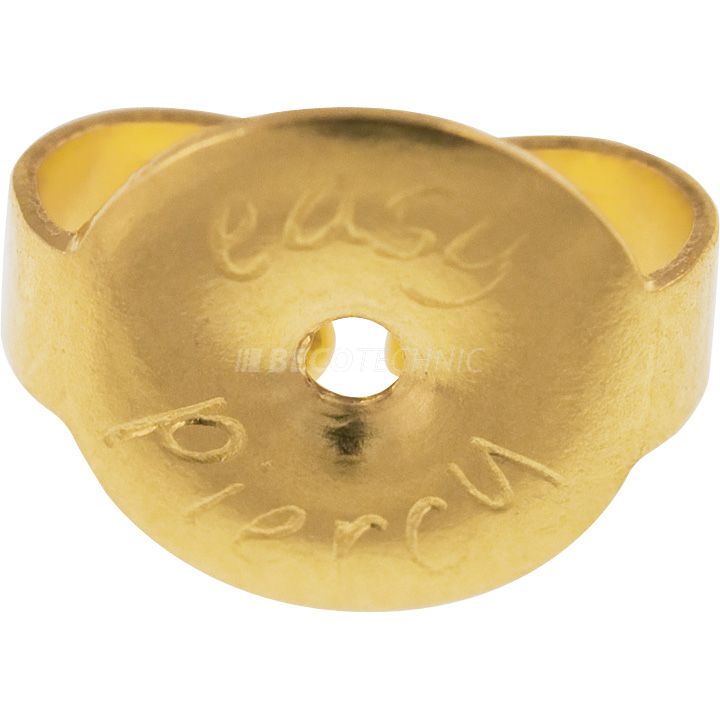 Standard-Ohrmuttern, Stahl vergoldet Ø 6 mm
