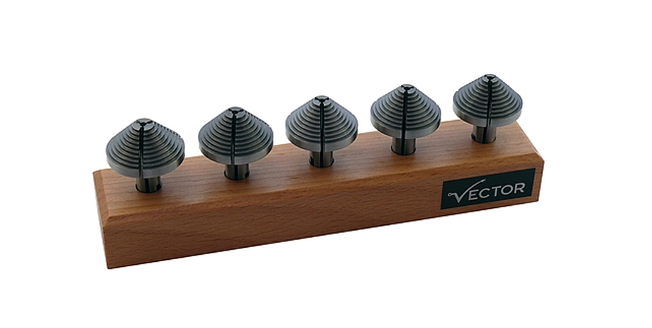 Satz Ringfutter 5-teilig für Uhrmacher-Präzisionsdrehbank (Außenstufen / zur Innen - spannung) Vector