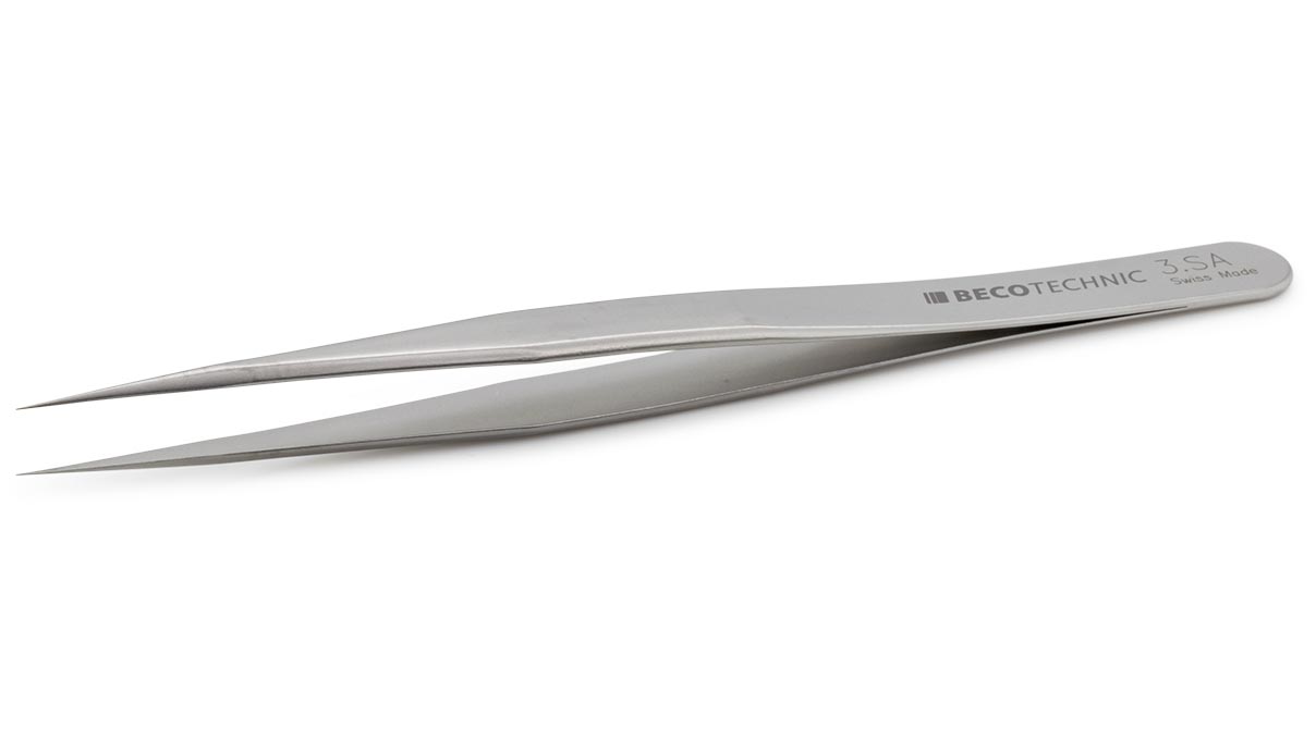 Beco Technic tweezers, Shape 3, Stainless steel, SA, 120 mm