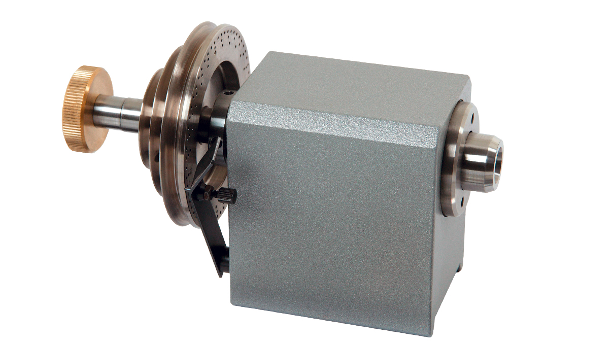 Leinen Headstock, 8 mm spindle bore for A31 collets, ball-bearing mounted, 3-step pulley with division
4-24-28-60