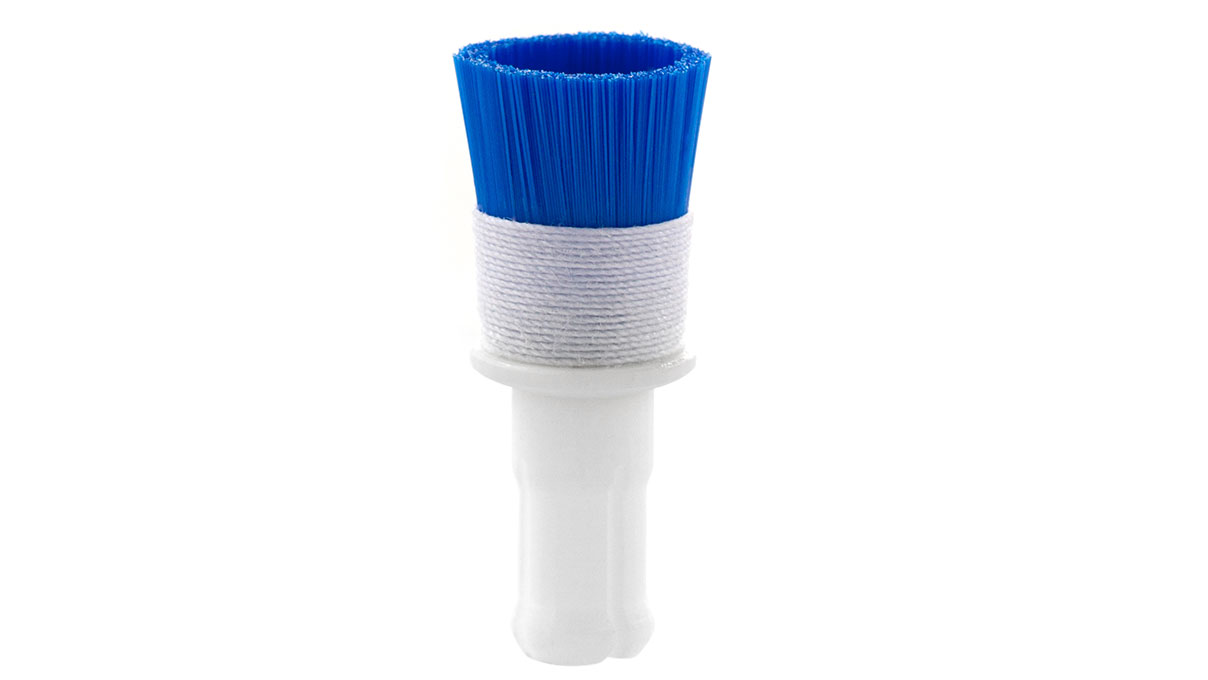 Bürste medium Ø 15 mm, Nylon 0,15 mm, blau, für Vakuumpumpen