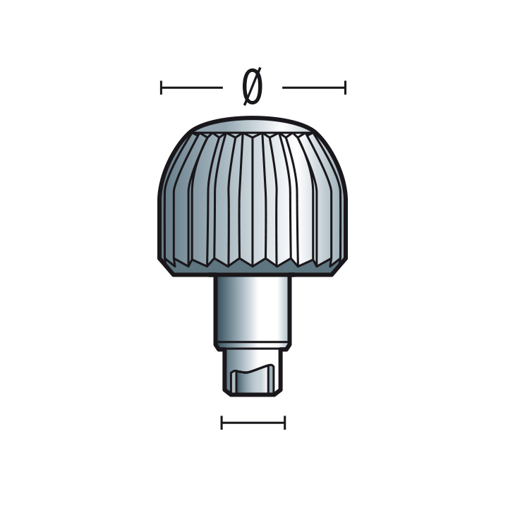 Couronne à vis PBBZ, inox, Ø 5,25, tube 2,5, filetage 0,9, hauteur 4, joint, tube pour boîtier à filetage long, étanche