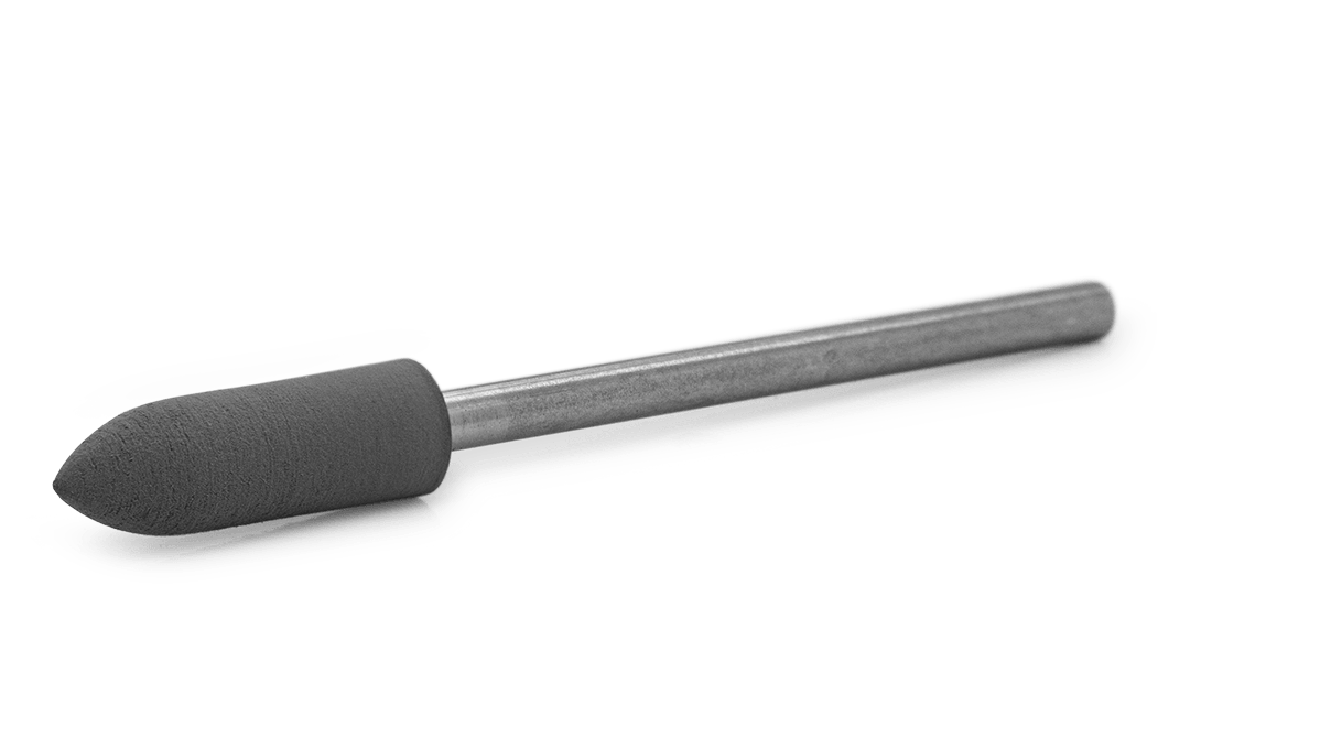 Polierer Eveflex, dunkelgrau, Torpedo, Ø 5 x 16 mm, mittel, Korn grob, HP-Schaft