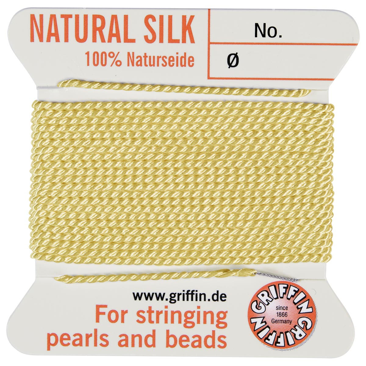 Seda natural amarillo claro 1 alfiler. 2 m. grandeza 2