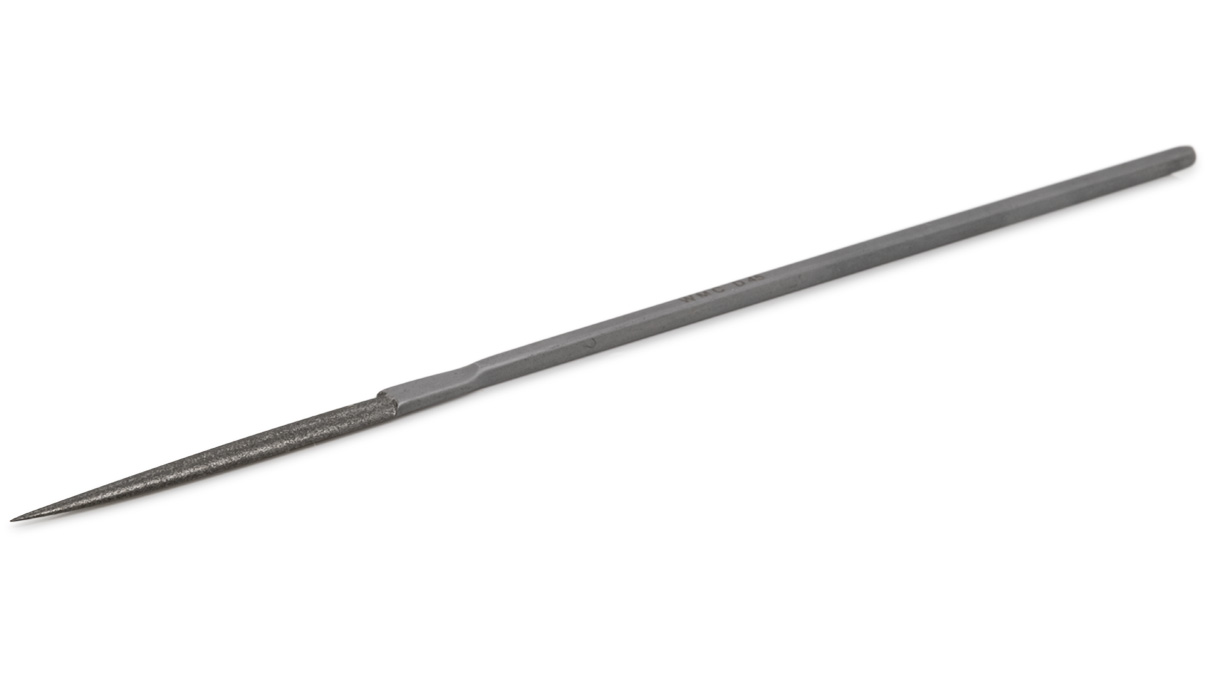 Lima de aguja diamantada, media cana, grano D 46, recubrimiento 40 mm, longitud 140 mm