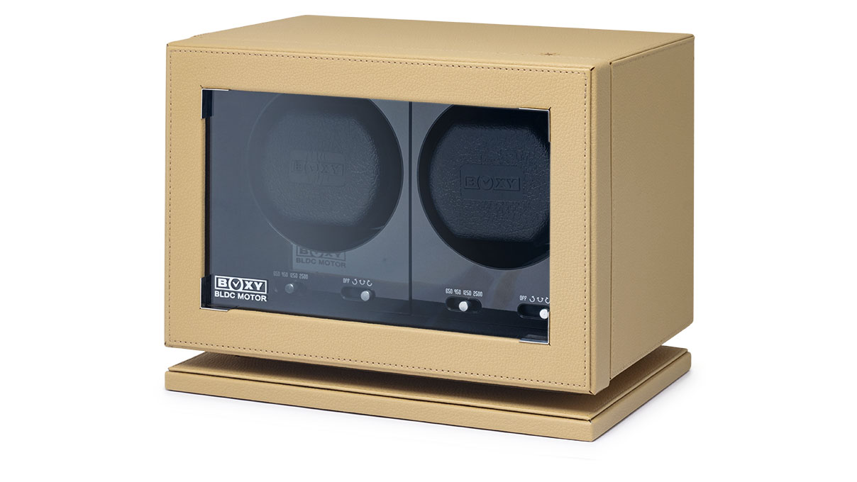 BLDC-B02 watch winder for 2 watches, beige