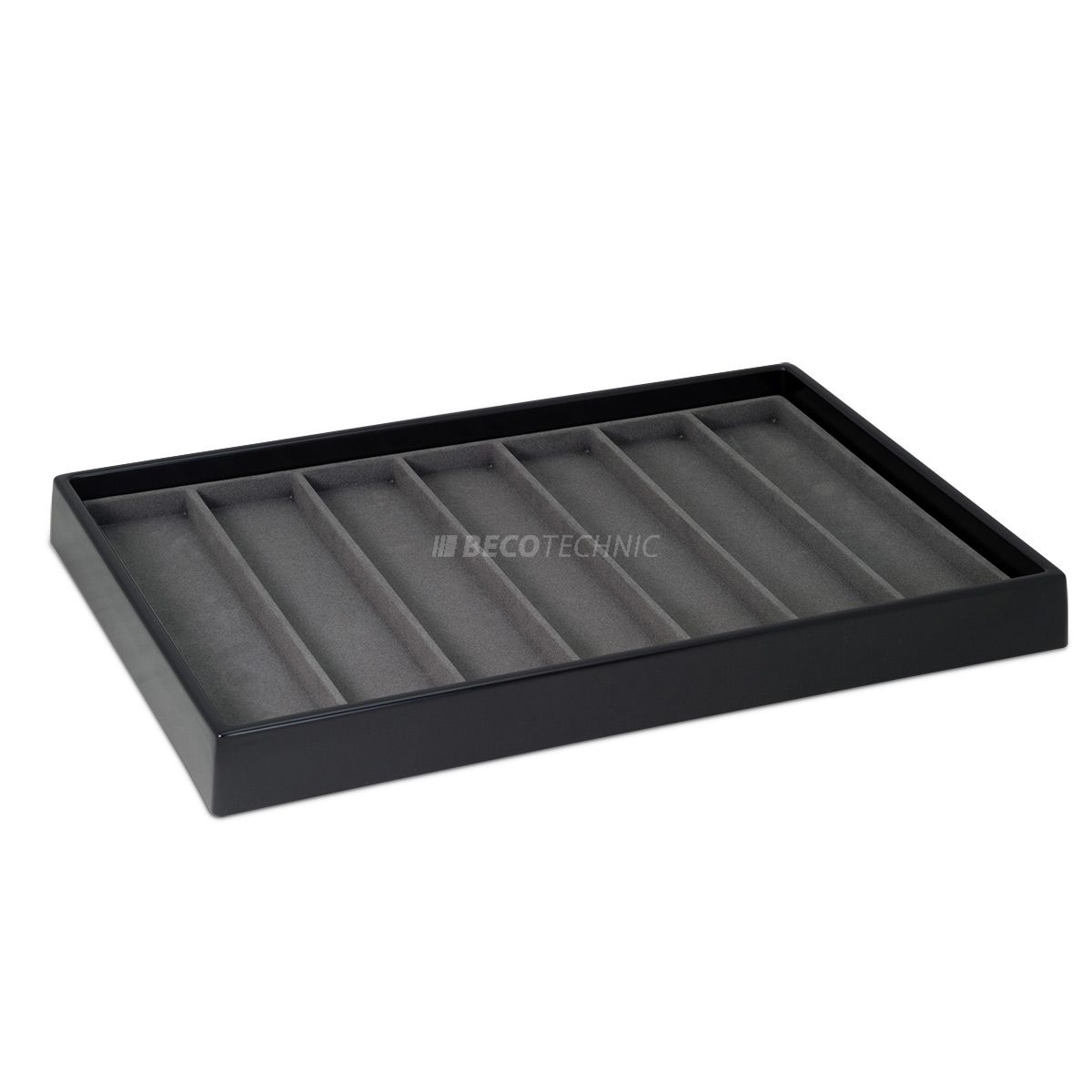 Großes Tablett, Kunststoff, schwarz, 461 x 320 x 40 mm