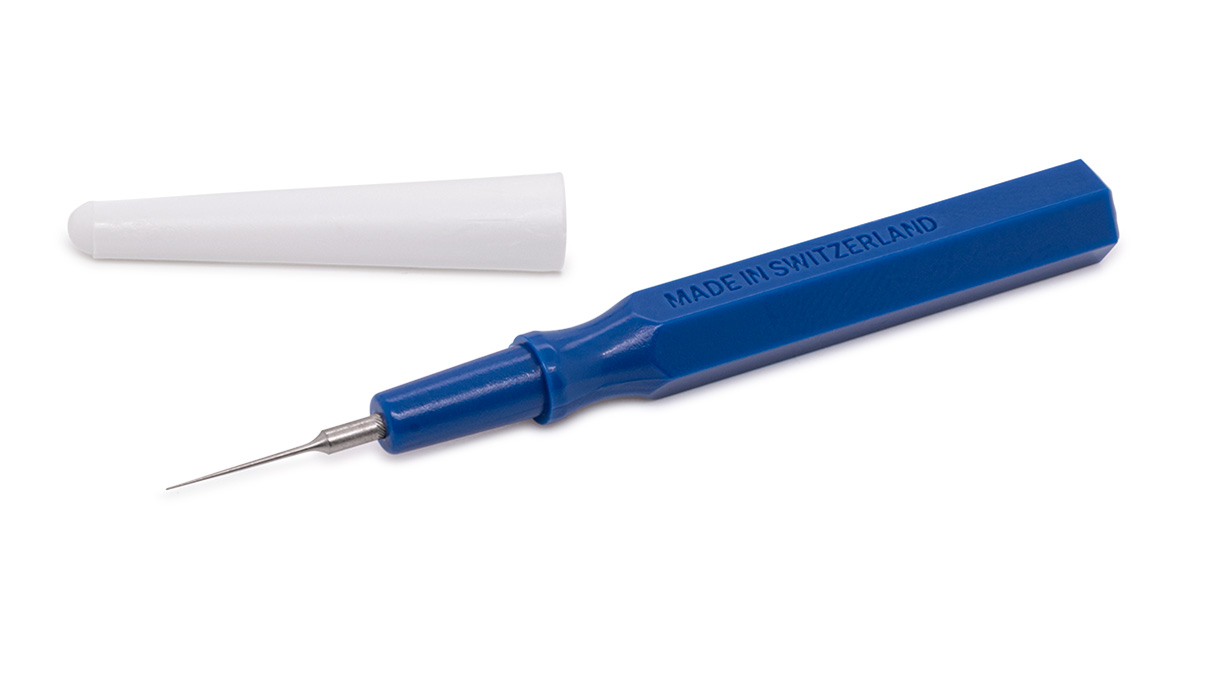 Oiler, blue, flat, fine, 0,3 mm