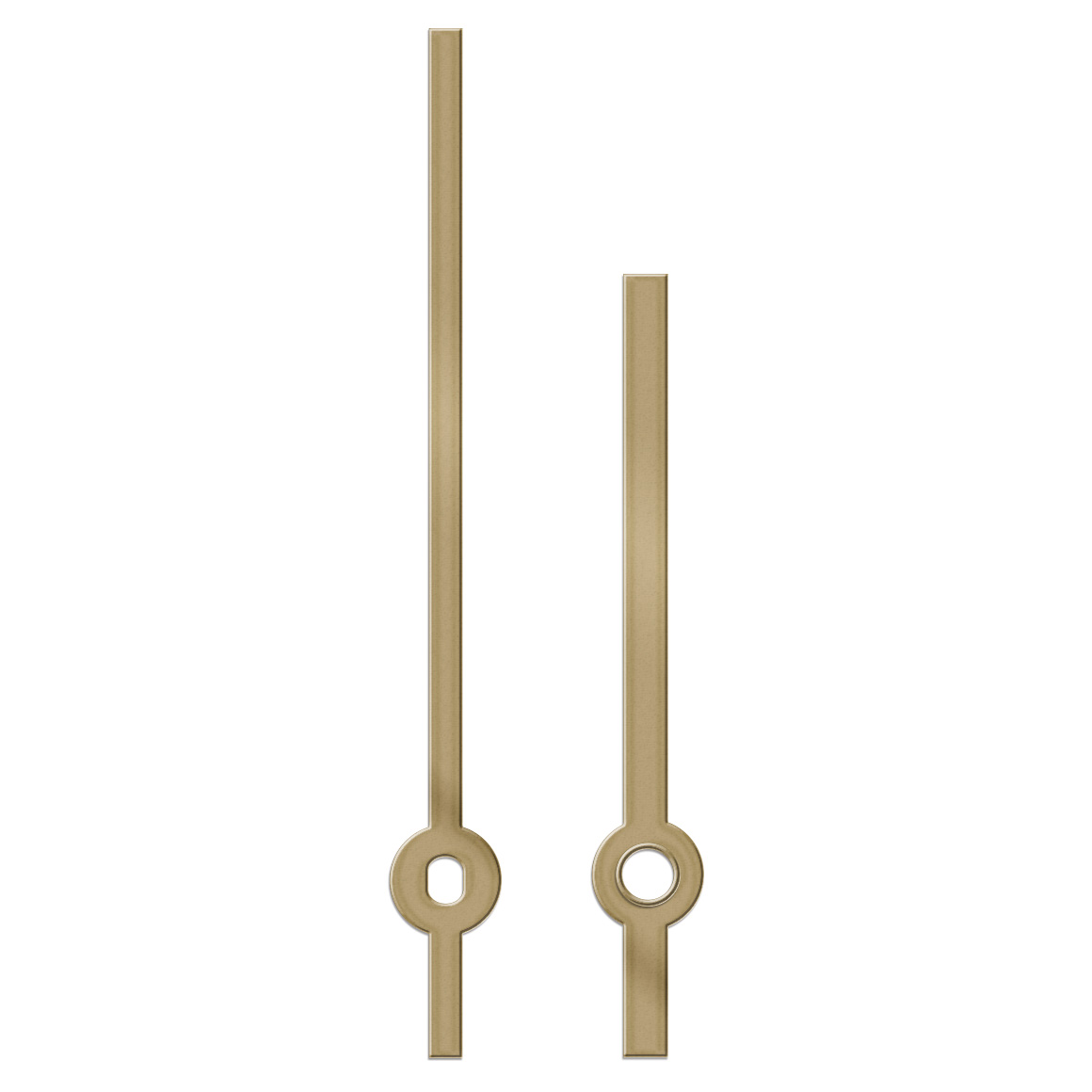 Zeigerpaar, Baton, L 100 mm, Alu goldfarben, Euro-Lochung